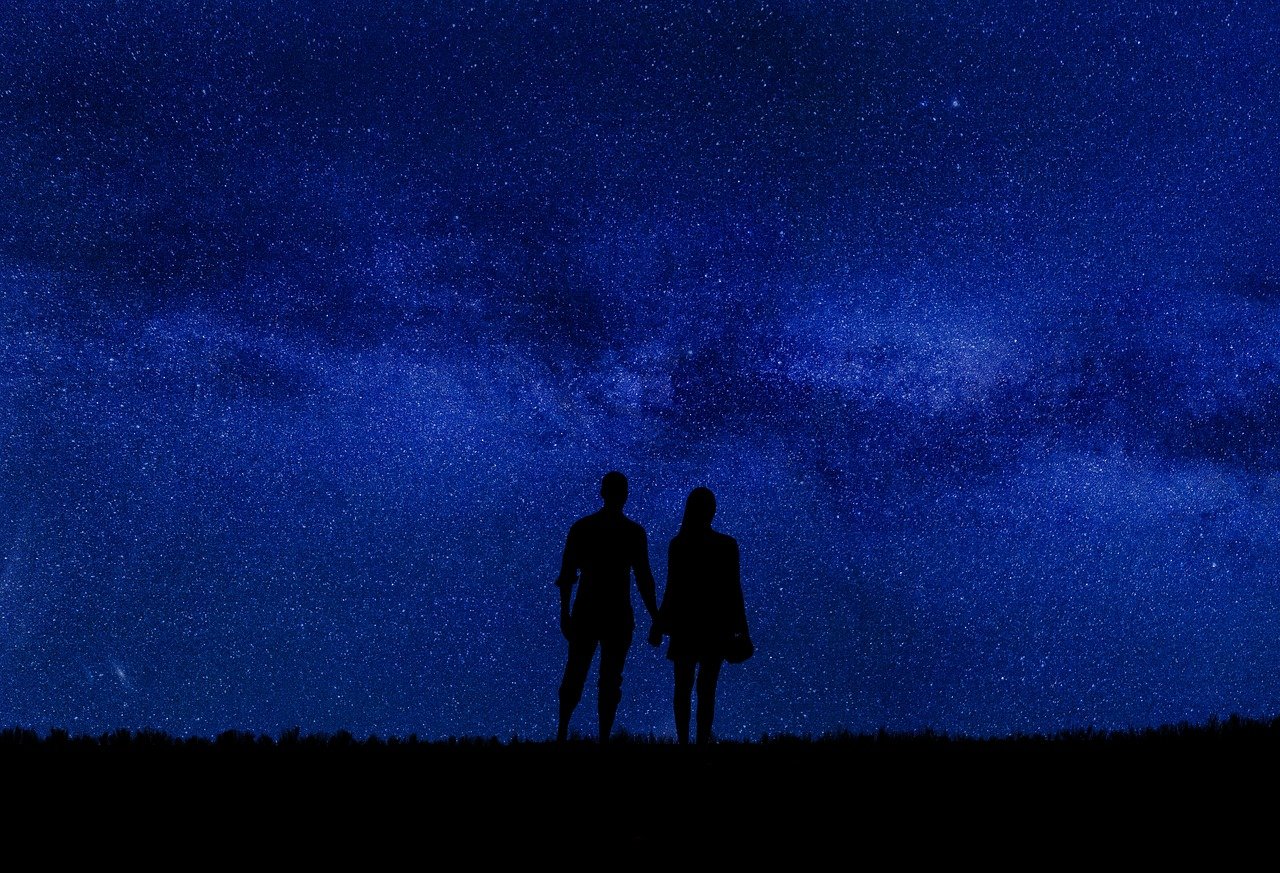few, night, universe, heaven, mystical, night sky, lunar, cosmos, luna, romantic, man, woman, pair, luna, luna, luna, luna, luna