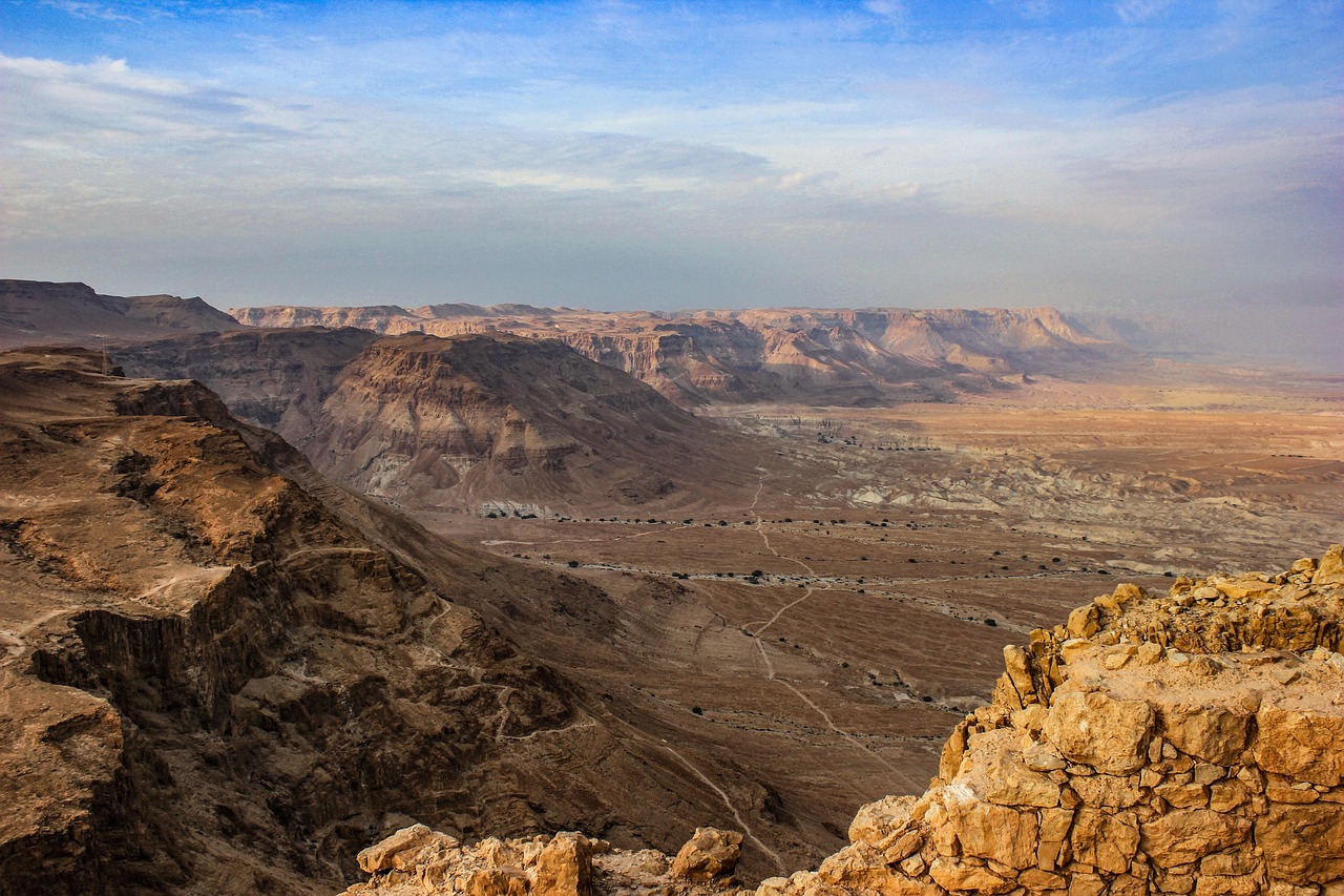 desert, rocks, nature, panorama, israel