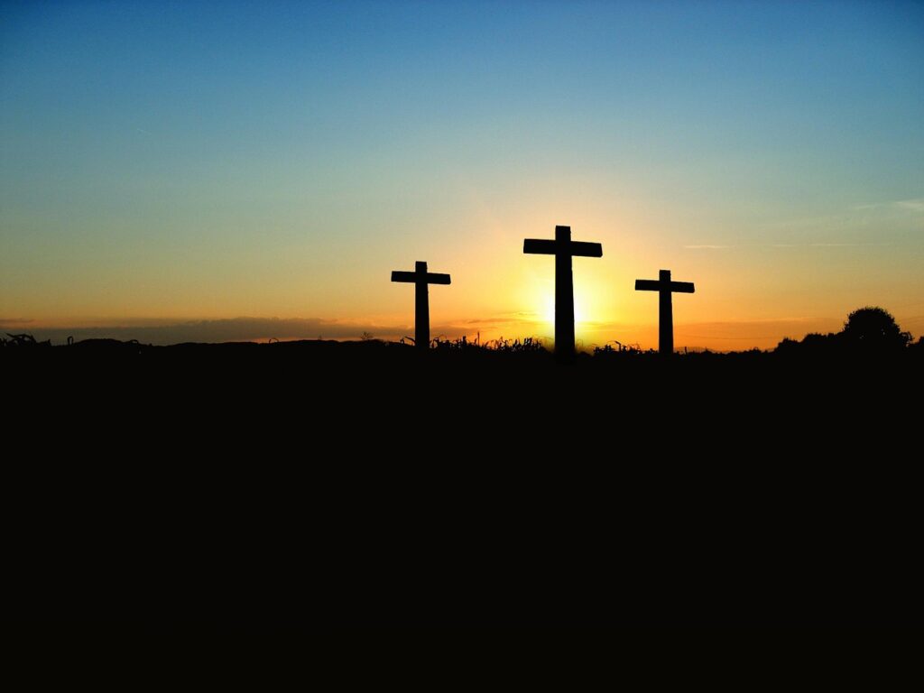 cross, sunset, sunrise, hill, heaven, nature, sun, crucifixion, resurrection, bible, christianity, christ, faith, god, jesus, church, easter festival, easter, religion