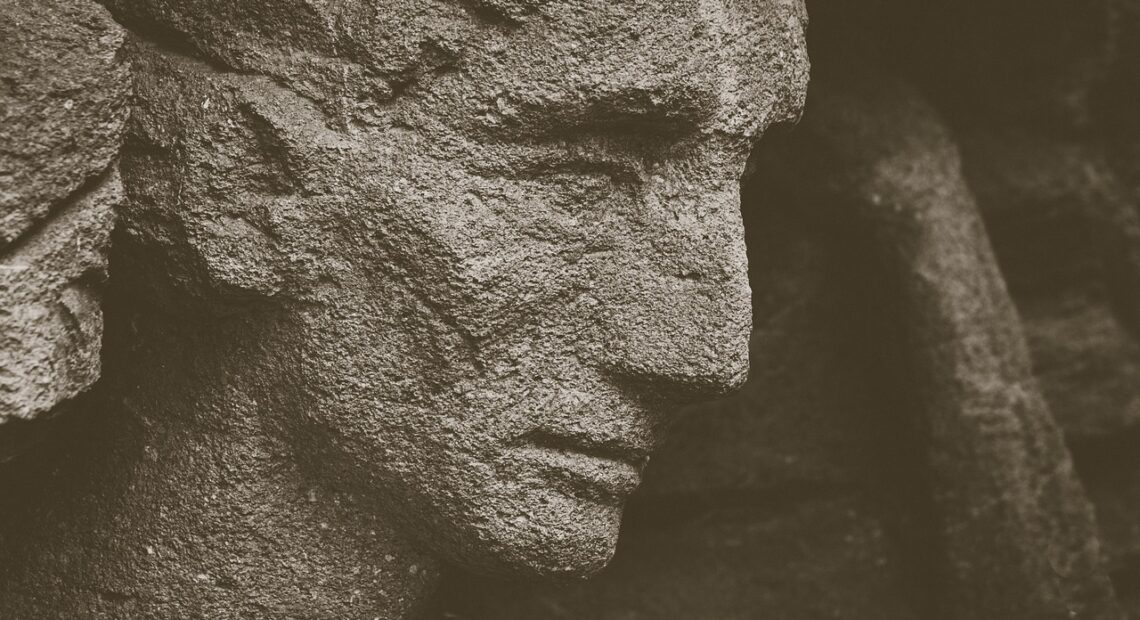 sculpture, stone sculpture, suffering, grief, pain, stone statue, art, artwork