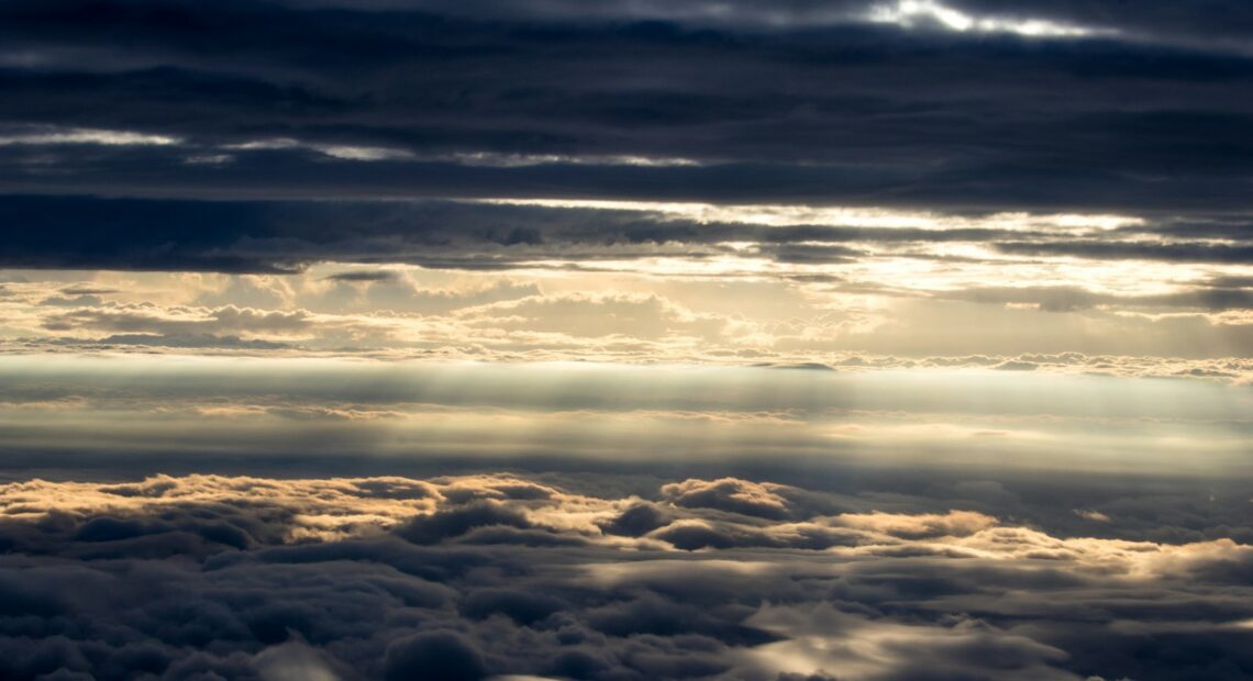 sunlight passing through clouds