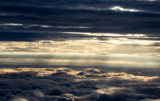 sunlight passing through clouds