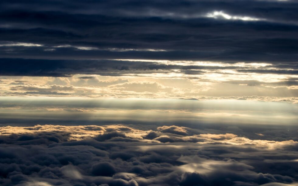 sunlight passing through clouds